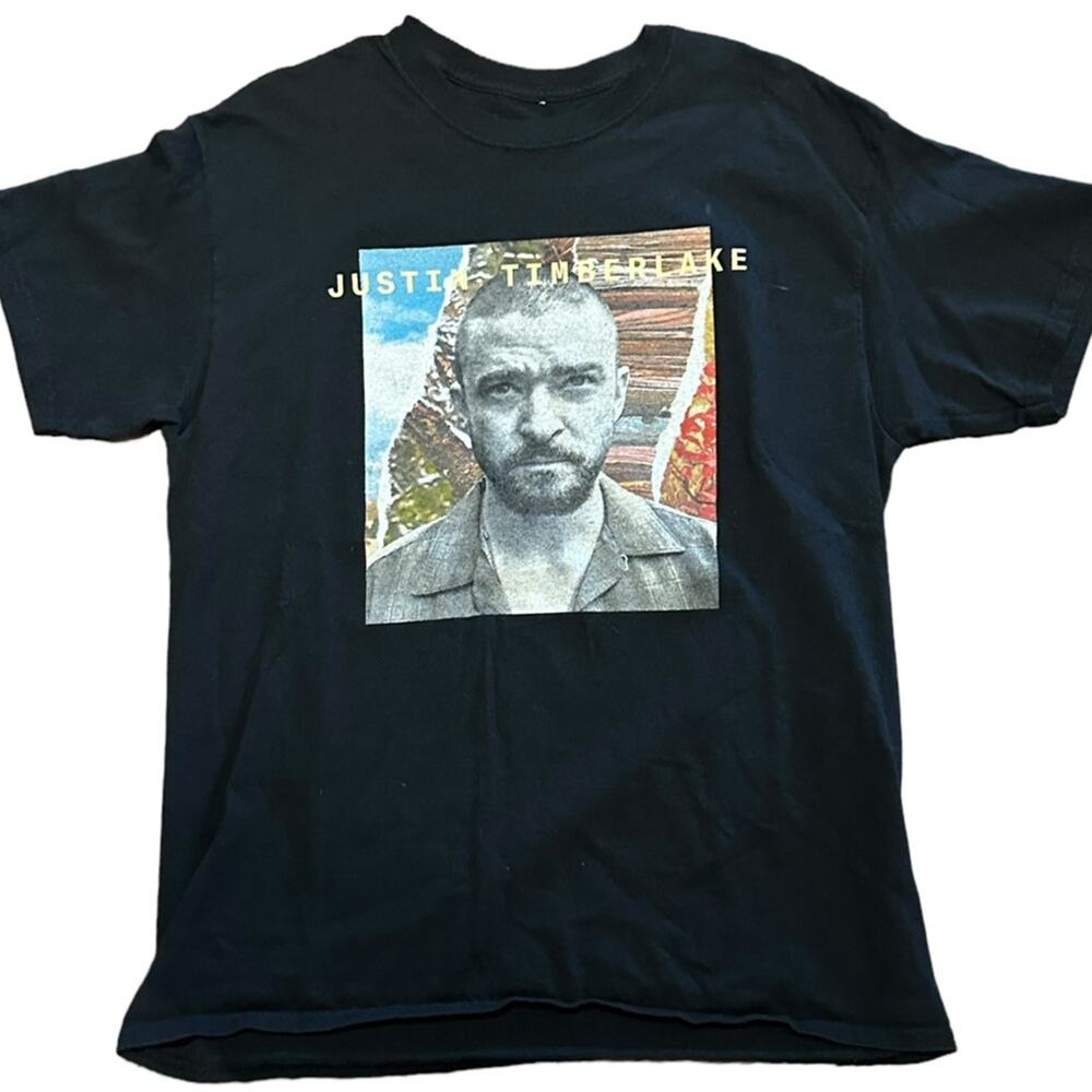 Justin Timberlake Man of the Woods Adult Large Black Short Sleeve T Shirt